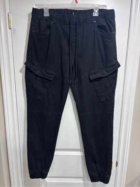 Denim Cargo Joggers